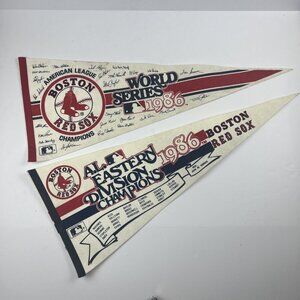 1986 Boston Red Sox World Series American League Baseball Felt Souvenir Pennant